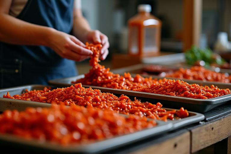 Processo produzione artigianale salse piccanti