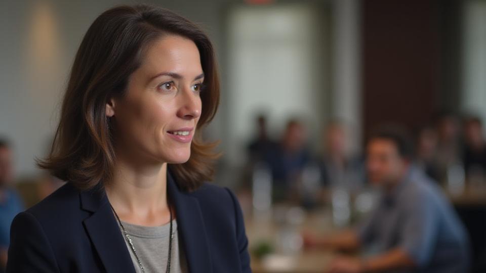 Grabación de una entrevista profesional en un entorno de conferencia